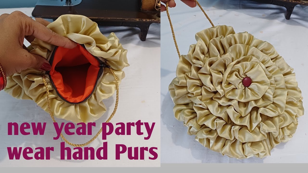 New year party 🥳 wear hand Purs design meking at home #fashiondesign #hand purse 👛 #viralvideo 🥰🥰🥰