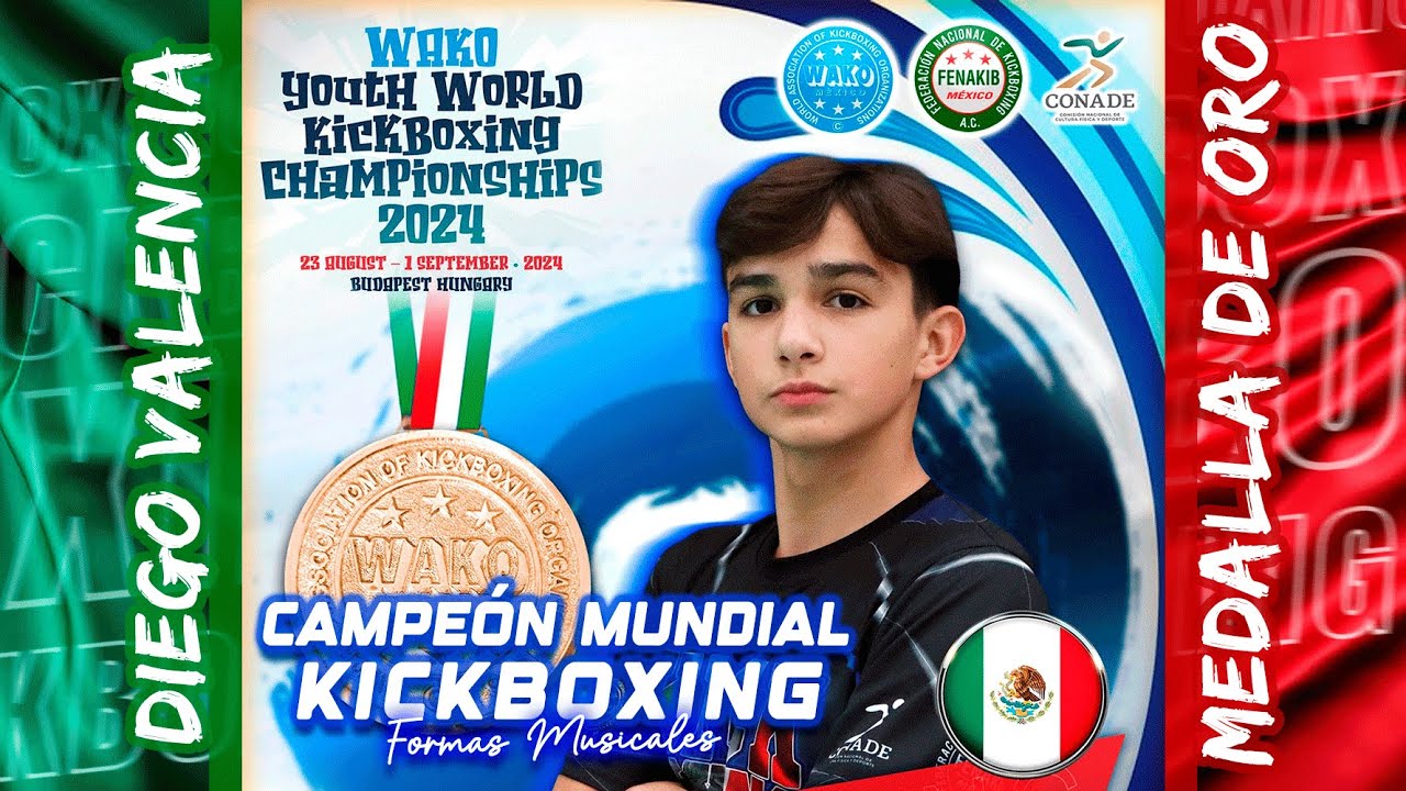 🥇Diego Valencia L. 1er lugar Formas Musicales| Campeonato Mundial de Kickboxing Cadetes & Juniors