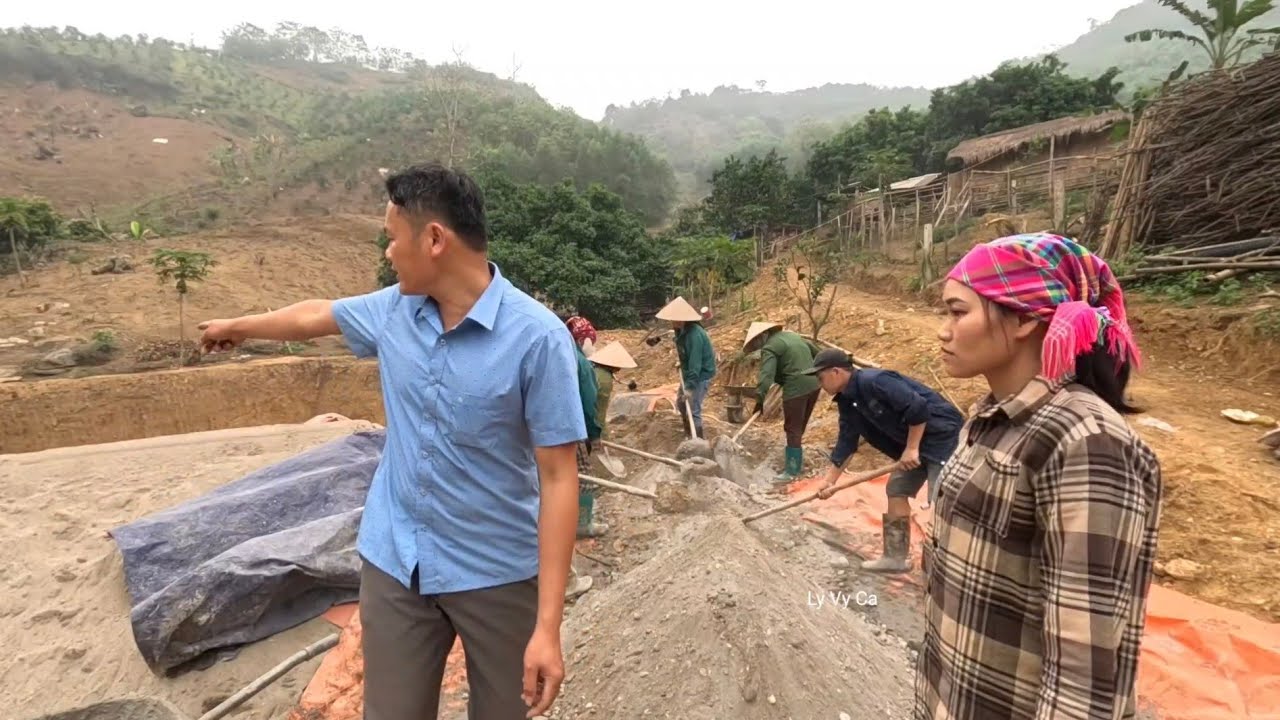 My ex-husband came back and started building a new pond with me. Ly Vy Ca 