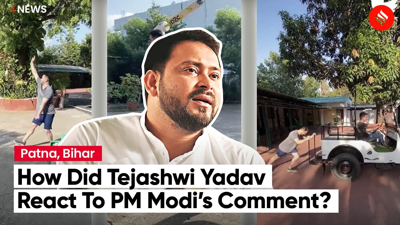 After Narendra Modi&rsquo;s &ldquo;Wazan Kam Karo&rdquo; Remark; Tejashwi Yadav Flaunts Physical Strength