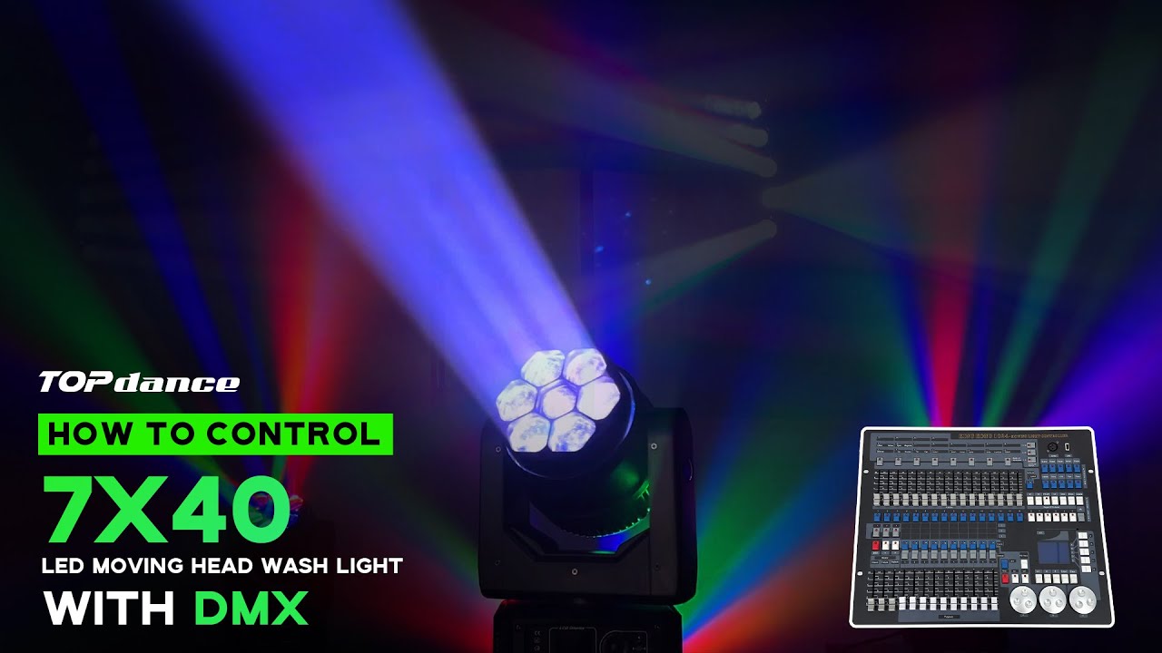 Elevate Your Lighting Setup with the 7X40W Moving Head Wash LED Light! | TOP Dance