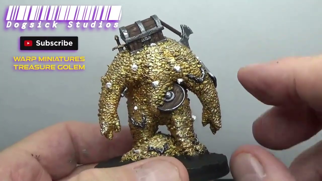 Painting Warp Miniatures Treasure Golem –Turning Bambu Lab P1P Print into Pure Gold