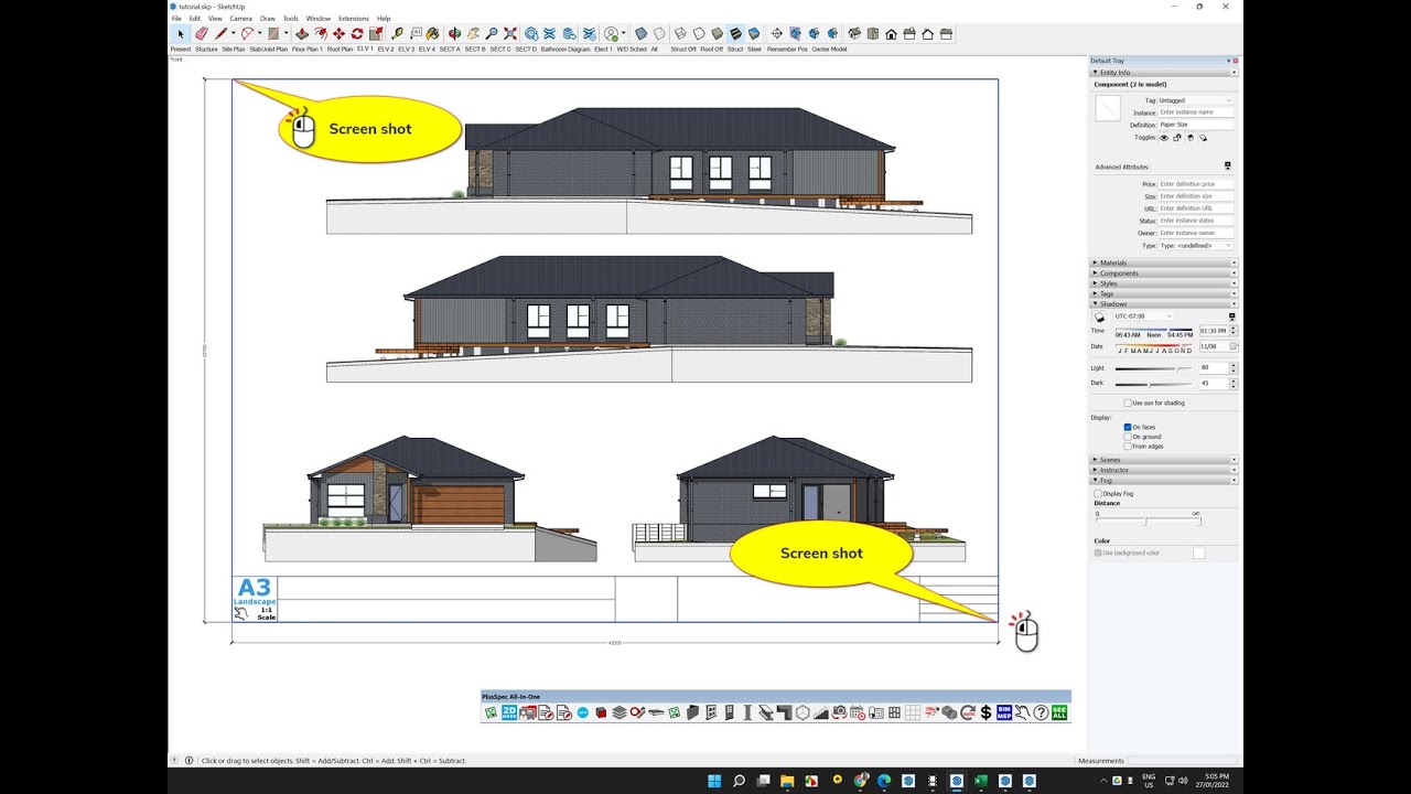 creating 2D plans in Sketchup without Layout