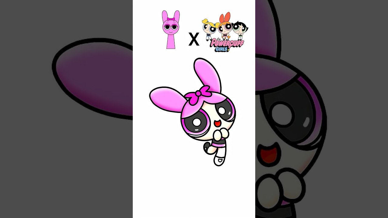 Drawings Pinky Sprunki in PowerPuff Girl Style #sprunki #powerpuffgirls #drawings #pinky