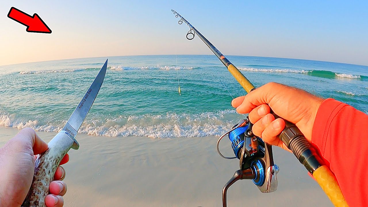 Eating Whatever I Catch from a Secluded Beach