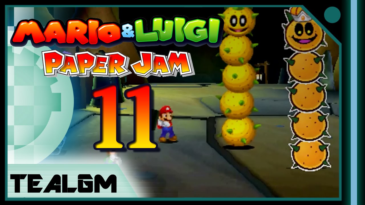 Mario & Luigi: Paper Jam Bros. - Part 11: Big Pokey & Paper Tower Power Pokey Boss!