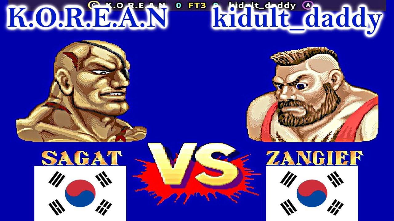 Street Fighter II': Champion Edition - K.O.R.E.A.N vs kidult_daddy FT3