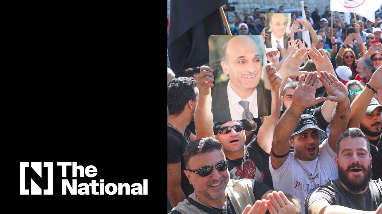 Lebanese Forces supporters protest against summoning of party leader