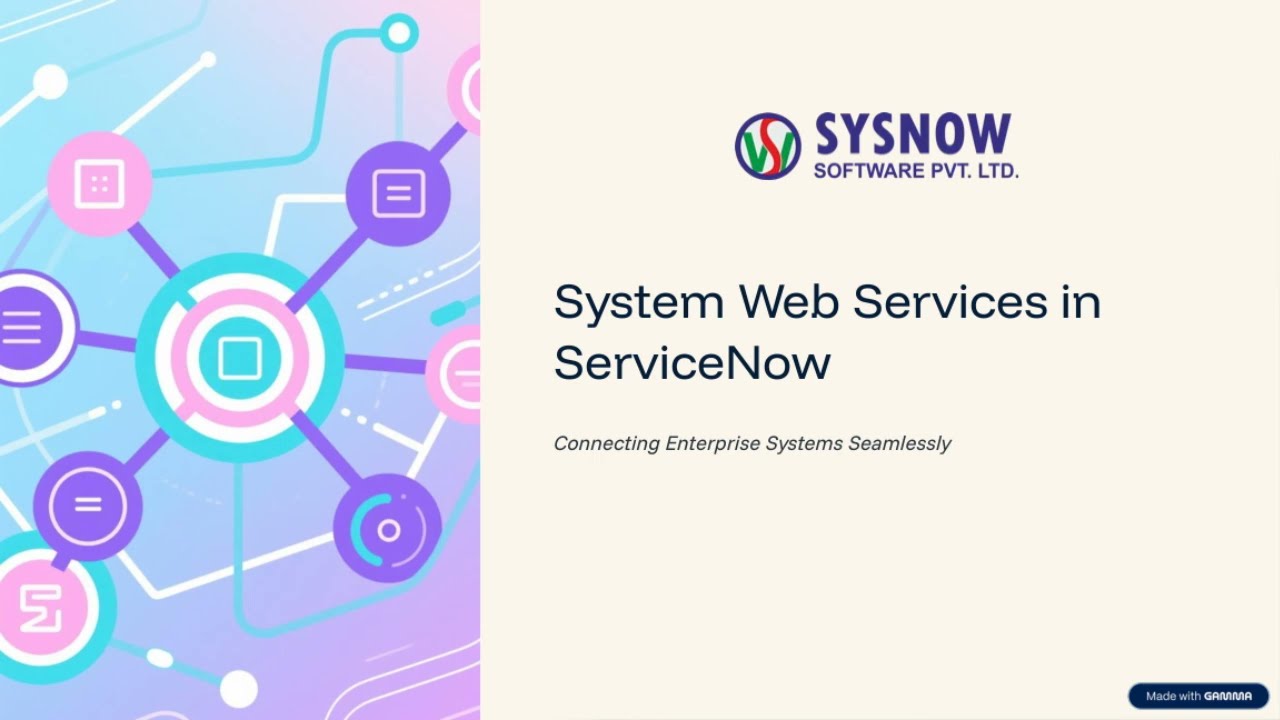 System Web Services in ServiceNow #technology