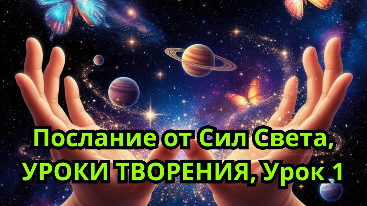Послание от Сил Света, УРОКИ ТВОРЕНИЯ, Урок первый