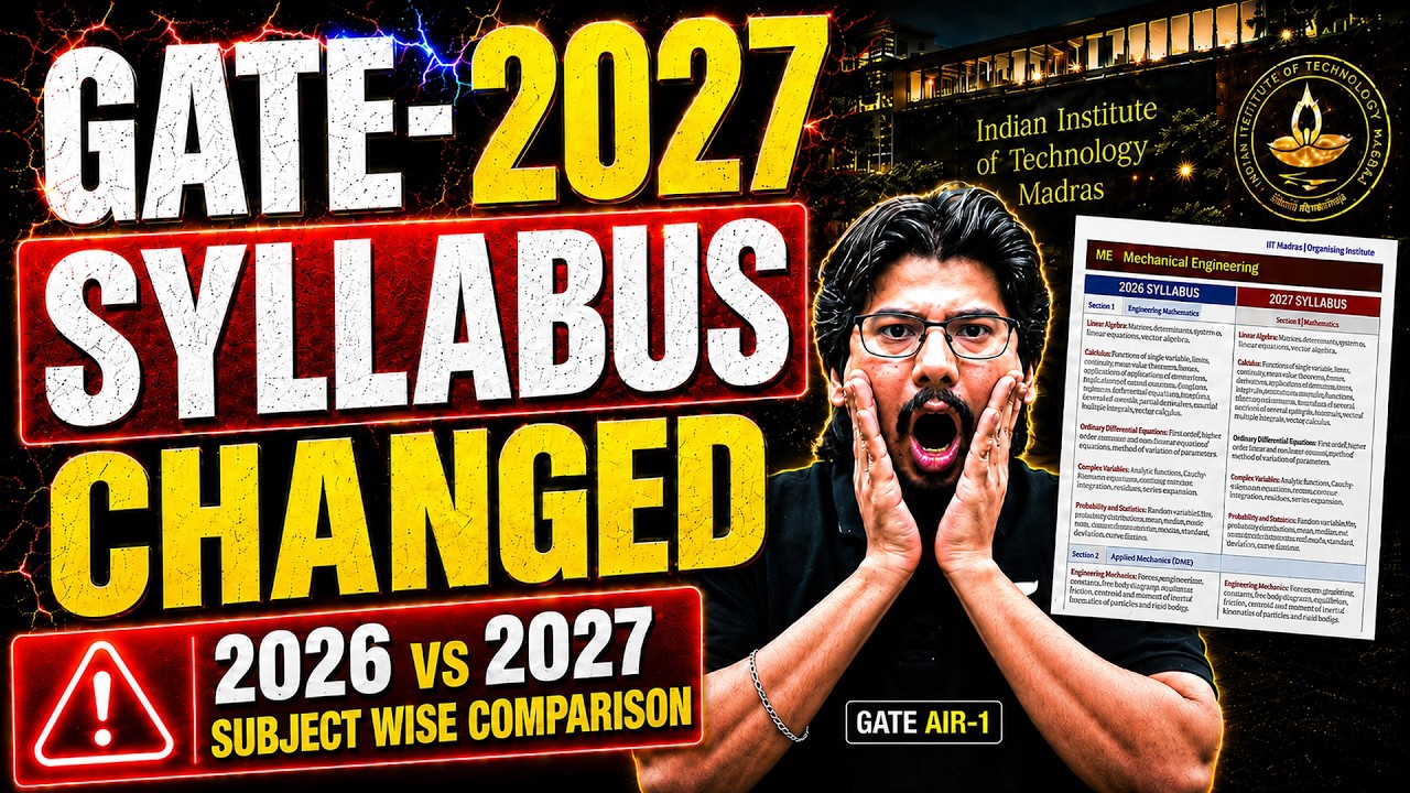 🚨 GATE-2027 ME & XE syllabus changed 😱 | #GATE2027 #GATEME #GATEXE #IITM #GATE2027Official Website