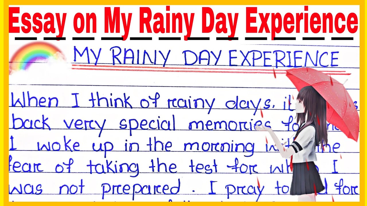 Essay on my rainy day experience in English l Essay on Rainy Day Experience in English