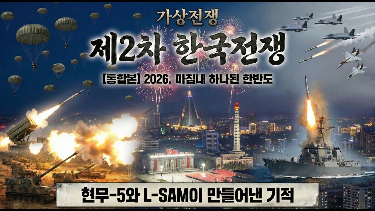 제2차 한국전쟁 | 압도적 화력의 현무-5와 L-SAM의 기적, 마침내 하나된 한반도 | [ 제1~3부 37분 몰아보기 ]