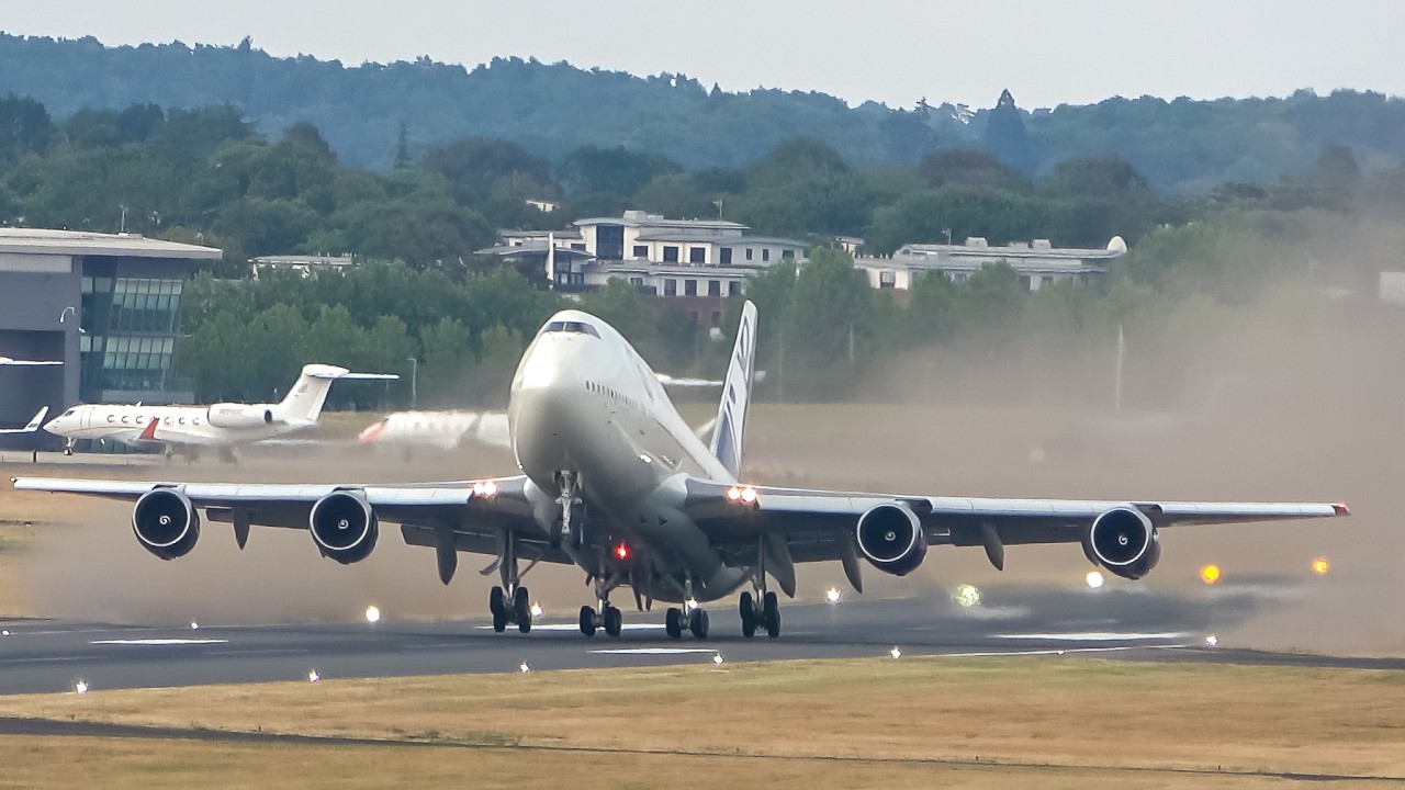 Farnborough Airshow 2026 Aircraft Departures | B744, A350, Typhoon, KC-390 & More
