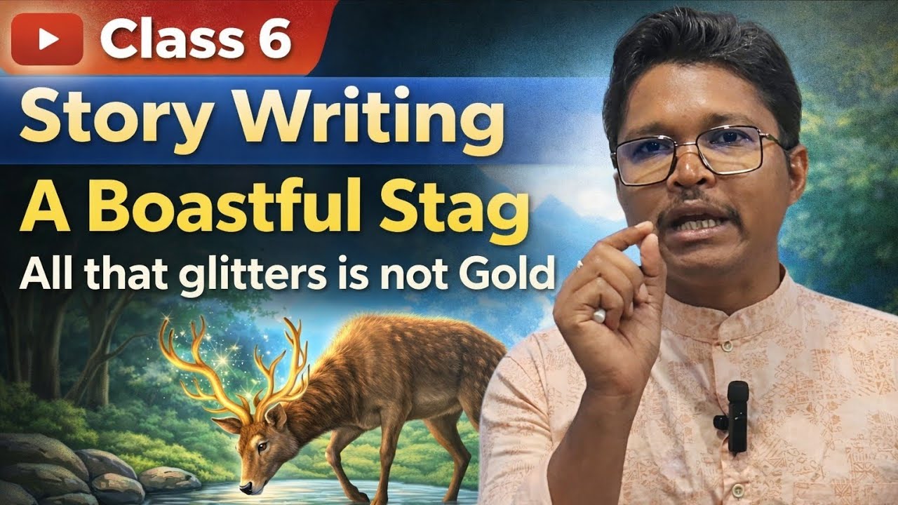 Class VI Important Story Writing _ Write a story using the following outline on A Boastful Stag.....
