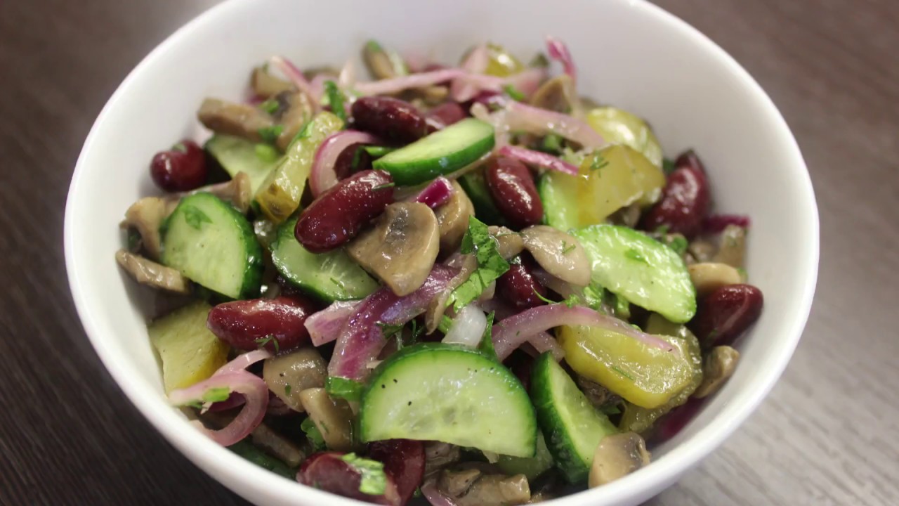 Göbələkli Salat resepti.Mantarlı Kolay Salata tarifi.Mayonezsiz Salat.