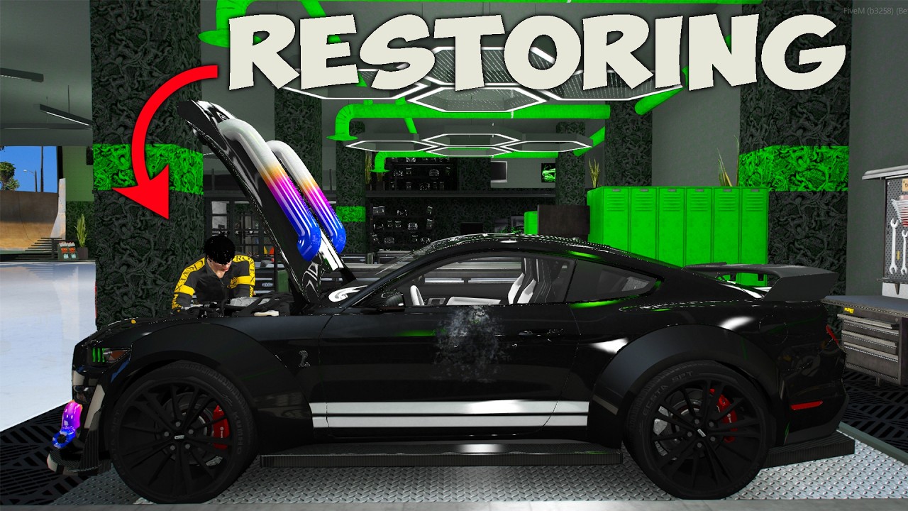 Restoring Abandoned FORD GT Mustang in GTA 5 RP Ft.@SEVENNNYT
