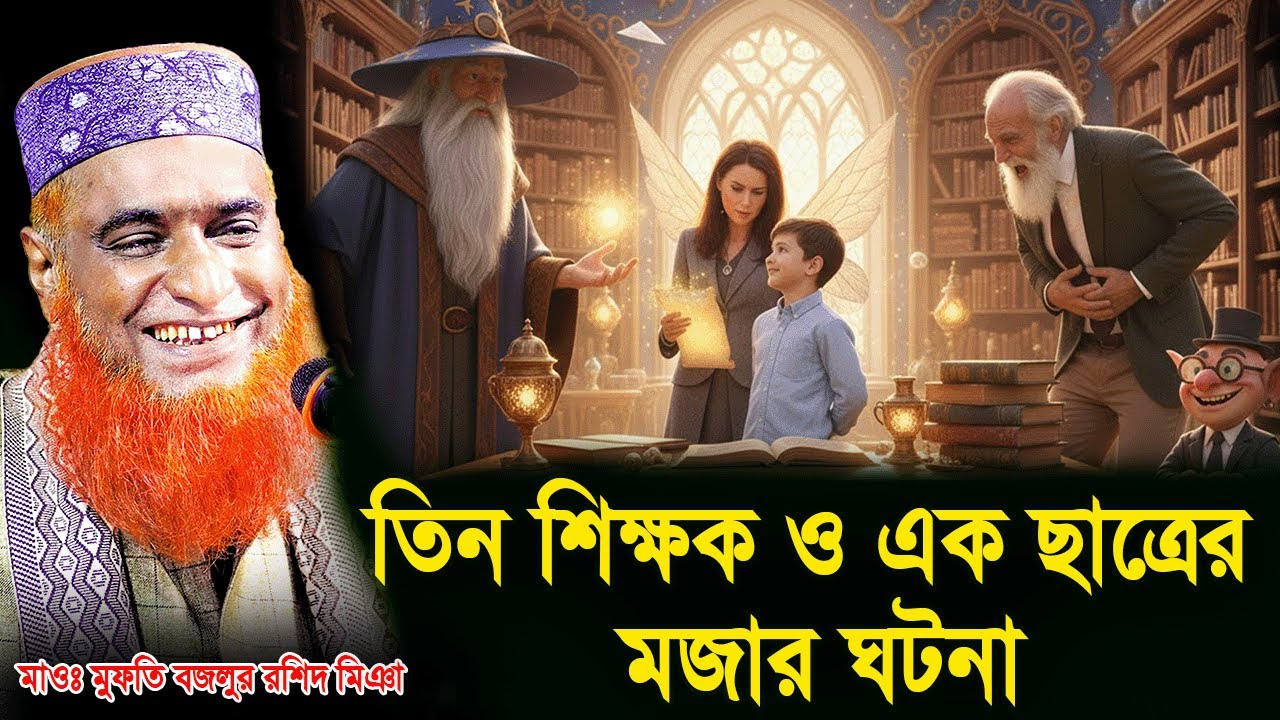 তিন শিক্ষক ও এক ছাত্রের মজার ঘটনা ।।মাওলানা বজলুর রদিশ ।। Maulana Bozlur Roshid waz