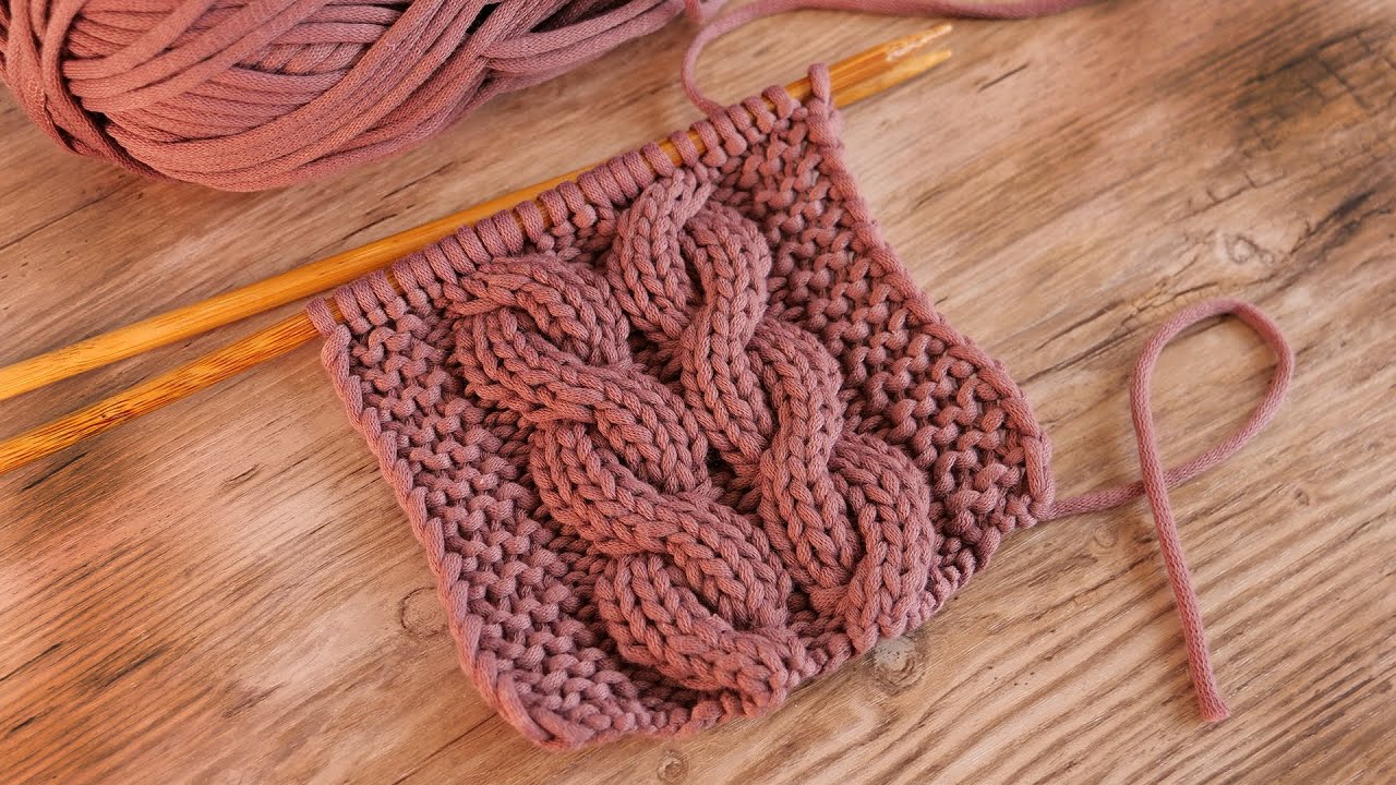 Как вязать объёмные косы спицами 🐒 Voluminous Cables knitting pattern