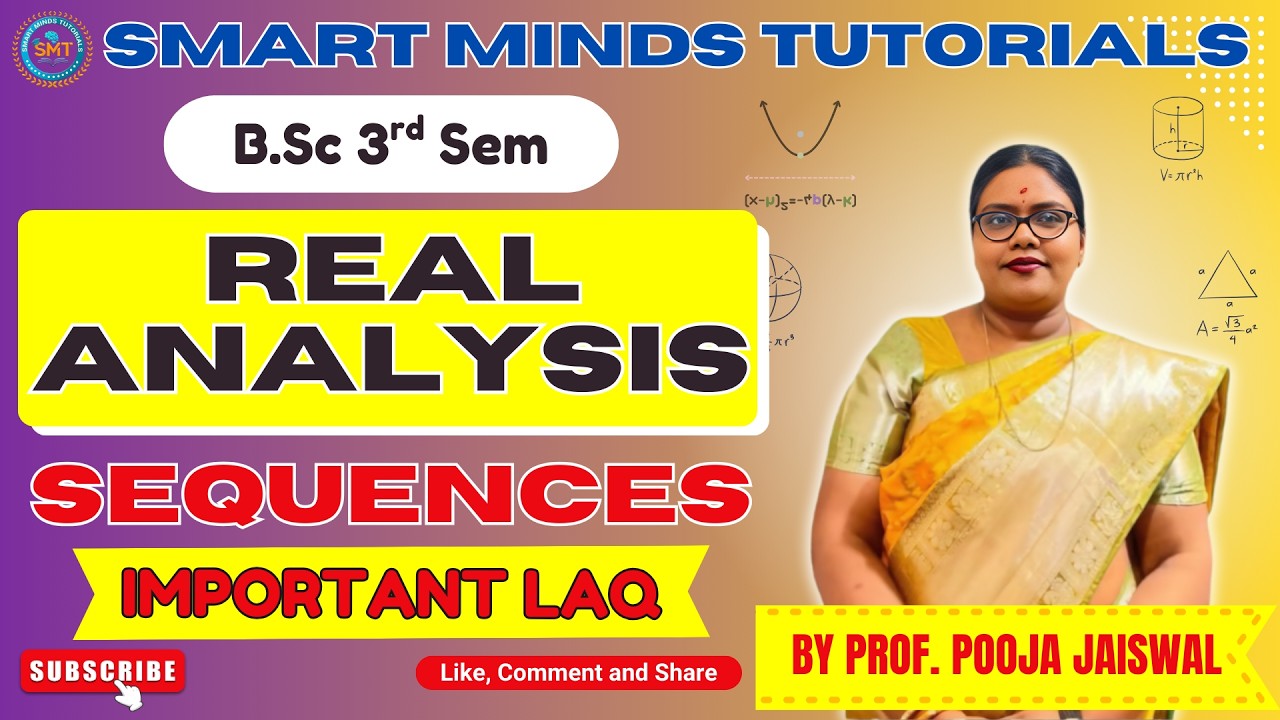 B.Sc 3rd Sem Maths | Real Analysis – Sequences | LAQ (7 Marks) Important Questions 📘🔥