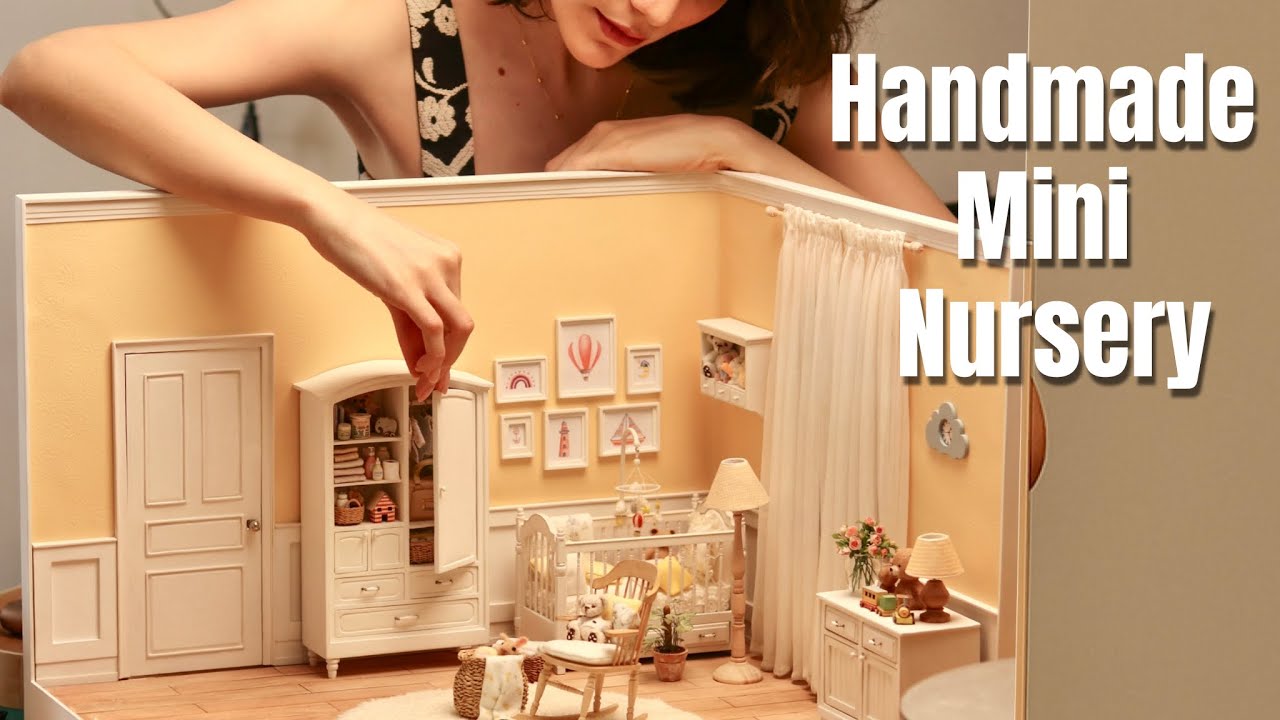 1:12 scale dollhouse Miniature Baby Room | Tiny Nursery 