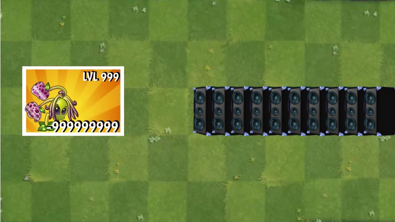 NEW MAX LEVEL 999999 PLANTS VS SPEAKERS | PVZ 2