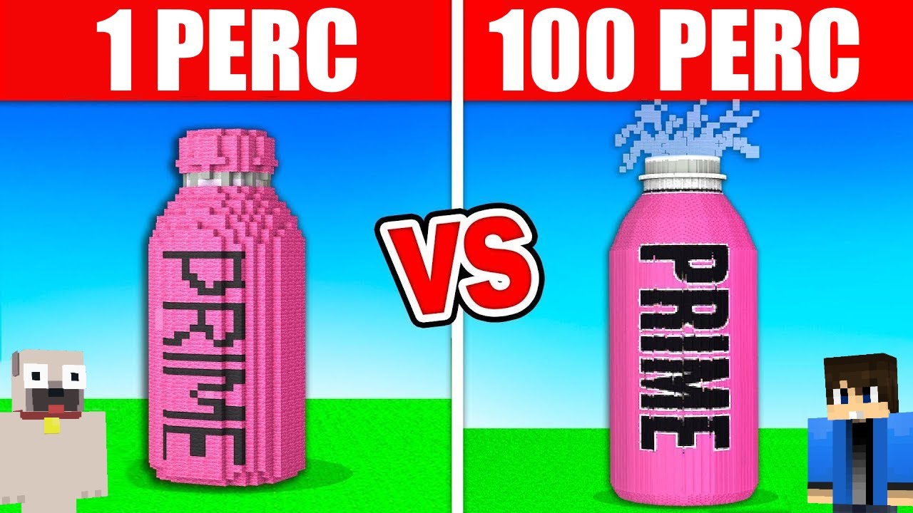 DANI ÉS KIIS 1 PERC VS 100 PERC PRIME HÁZ ÉPITŐ KIHÍVÁS A MINECRAFTBAN