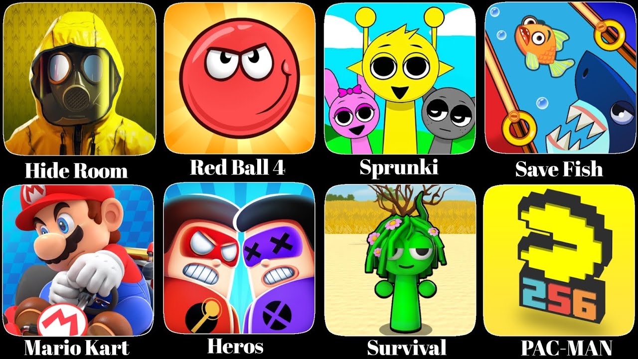 Increibox Sprunki Gameplay -  Sprunky Survival,Best Sprunki Shooter,Red Ball 4,Heros,Save The Fish 