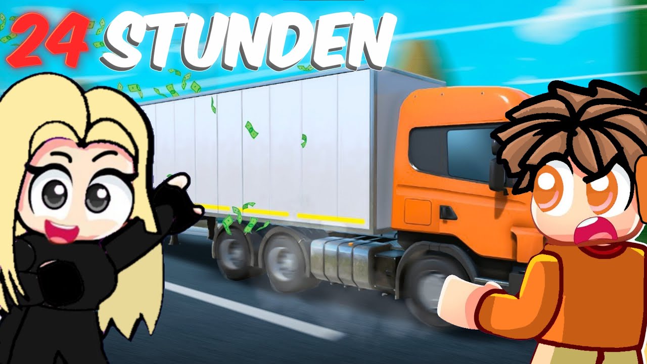 24 STUNDEN als LKW FAHRER spielen in Notruf Hamburg! (Roblox Notruf Hamburg🚚)