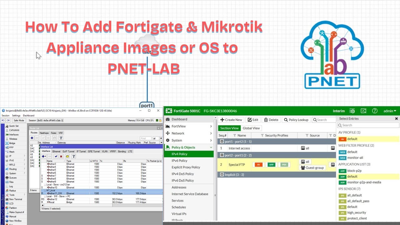 How to Add FortiGate Firewall VM Images & OS Appliances to PNetLab | Step-by-Step Guide Network Labs