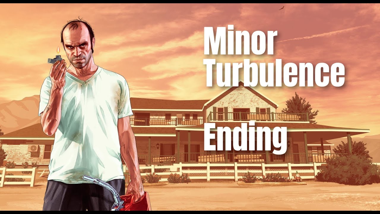 Grand Theft Auto V - Minor Turbulence. Mission music theme. Ending (Parachute part)