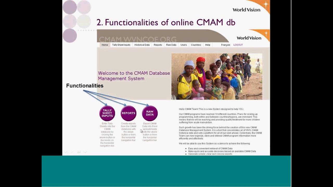 CMAM Database Orientation 20130528