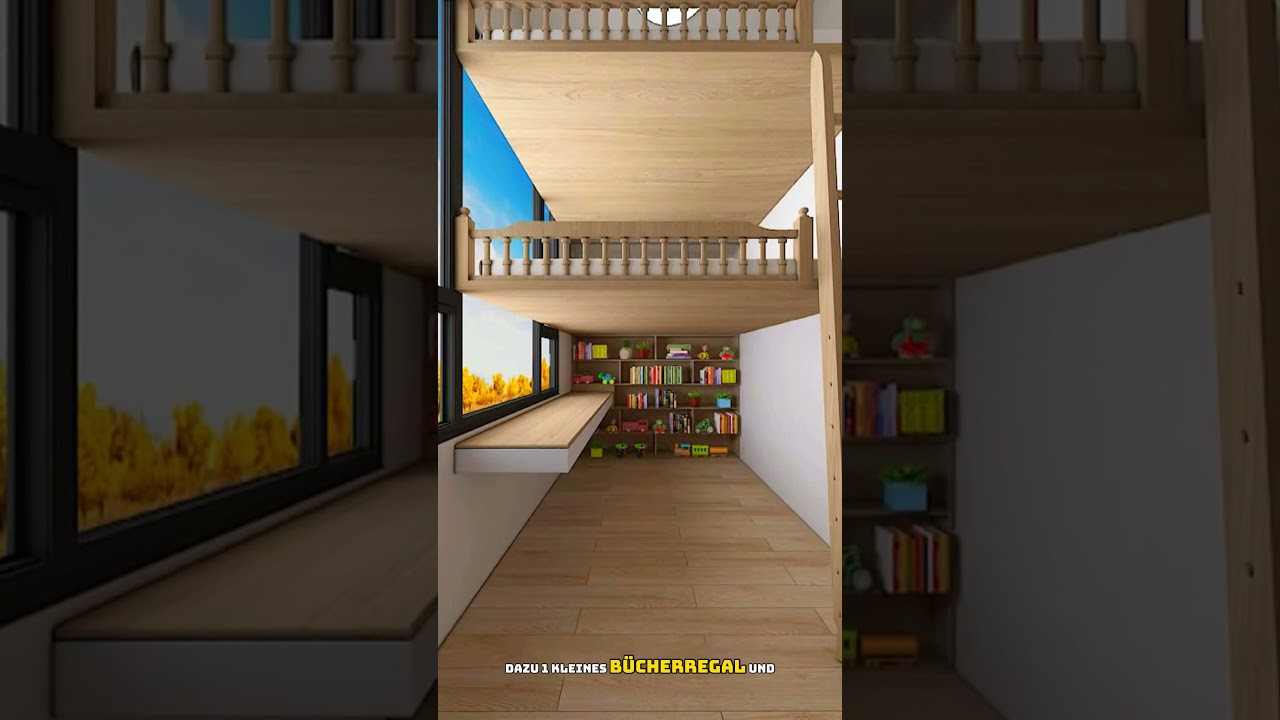 Entwurf eines Tiny House f&uuml;r eine dreik&ouml;pfige Familie #shorts  #dekoration