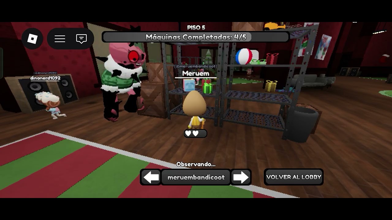 Jugando Dandys world en el evento de navidad con mi hermano xd