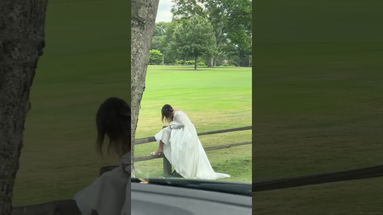 I can't believe I caught this RUNAWAY BRIDE on camera