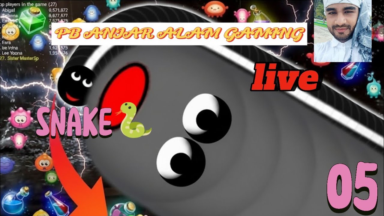 Worms zone io live #wormsgaming #wormszoneplayer #snake #tranding #youtubeshorts❤PB Anjar episode05