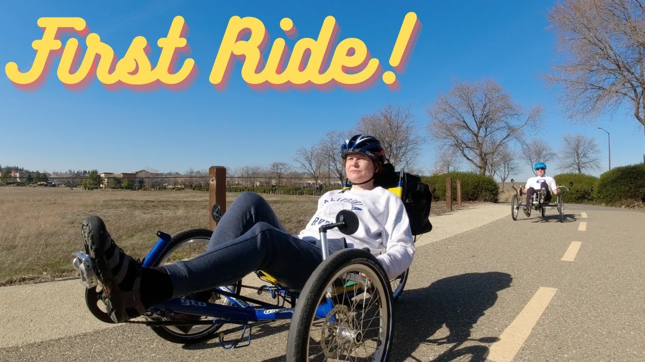 First Ride on a Recumbent Trike! Jeff and Barbara Take to the Trails on Trikes.