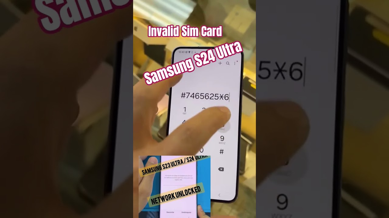 Samsung Invalid Sim Card S24 Ultra #s24ultra #invalidsim Network Unlock #samsung