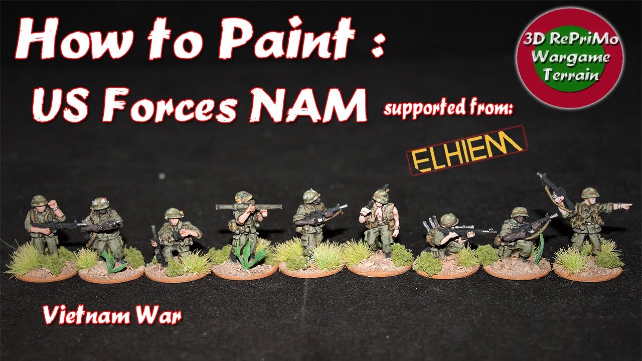 Tutorial:How to Paint 1/72 US Forces NAM/Painting Guide/Bemalung Vietnam Amerikaner/Diorama/Wargames