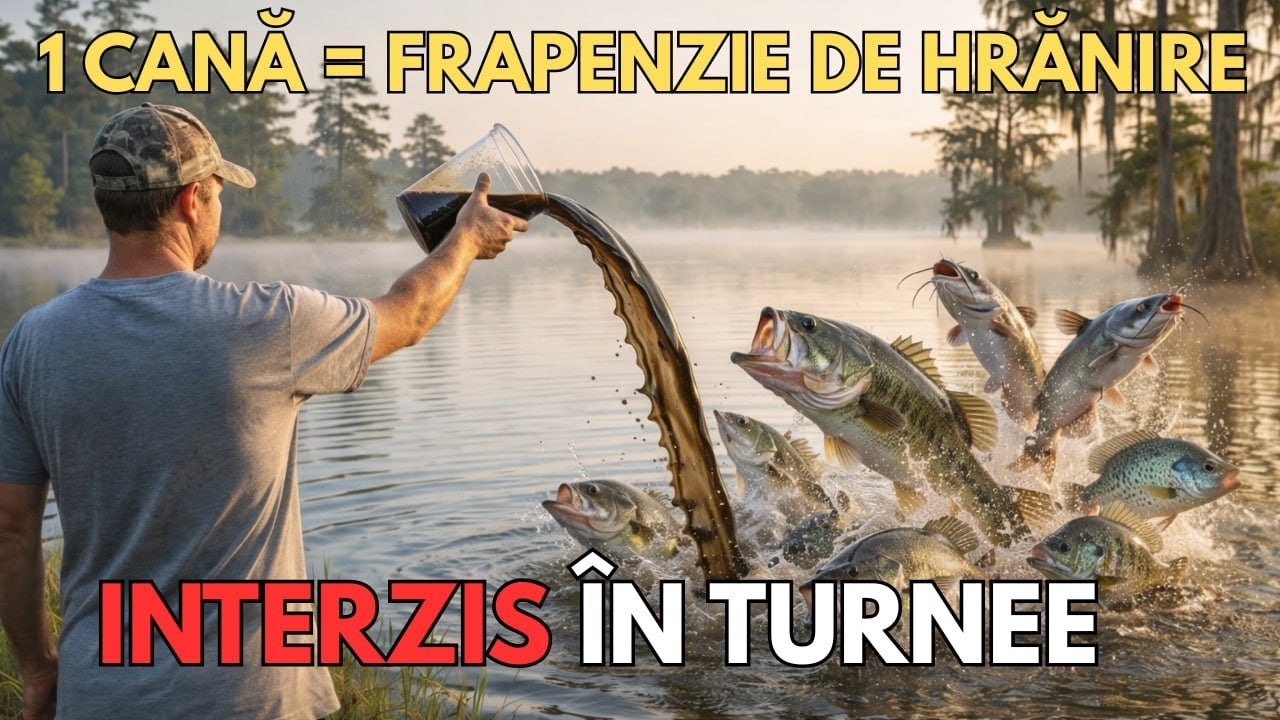 Toarnă asta în apă și peștii vin în roi — interzis în concursuri pentru avantaj neloial.