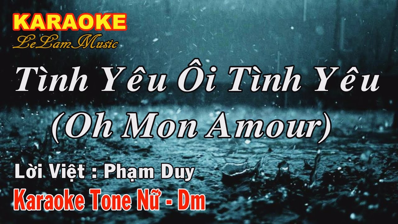 Karaoke - TÌNH YÊU ÔI TÌNH YÊU - Tone Nữ | Lê Lâm Music