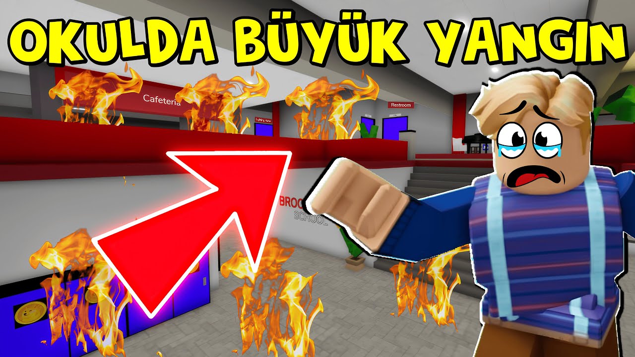 OKULDA ÇOK BÜYÜK YANGIN ÇIKTI 😊ROBLOX TAYFA💥ROBLOX BROOKHAVEN🏡RP
