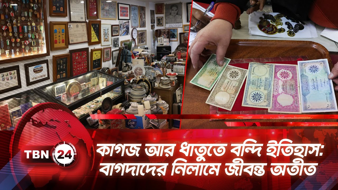 কাগজ আর ধাতুতে বন্দি ইতিহাস: বাগদাদের নিলামে জীবন্ত অতীত | TBN24 NEWS | Baghdad Auction