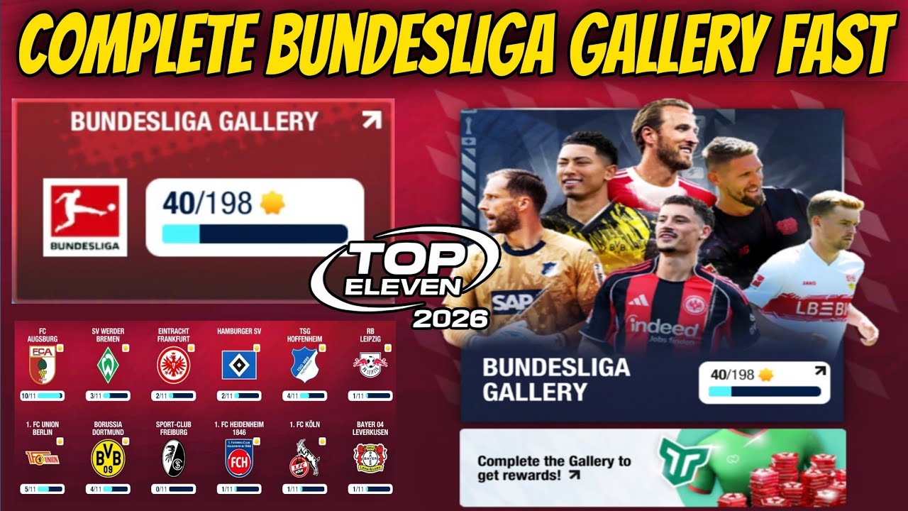 Tricks to Complete Bundesliga Gallery so fast in Top Eleven 2026
