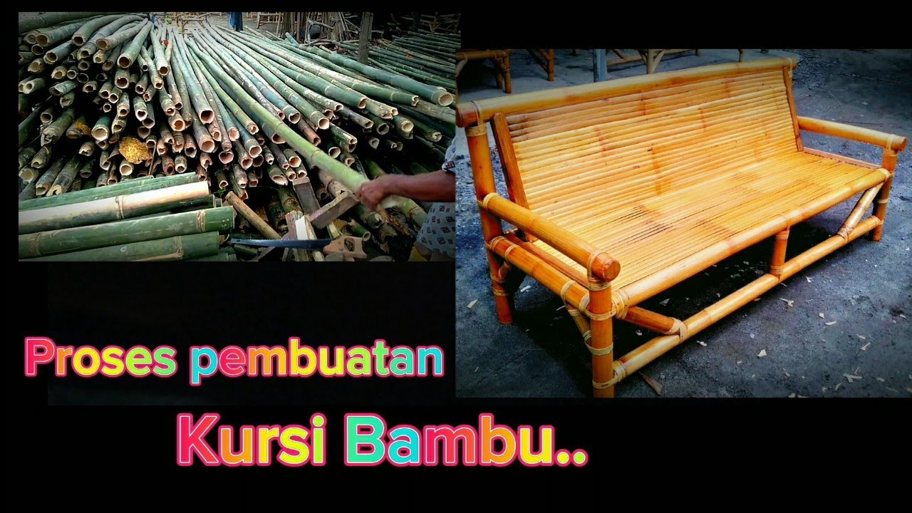 Kursi bambu tampilan klasik dan menarik Cocok buat duduk santai di rumah bersama keluarga..