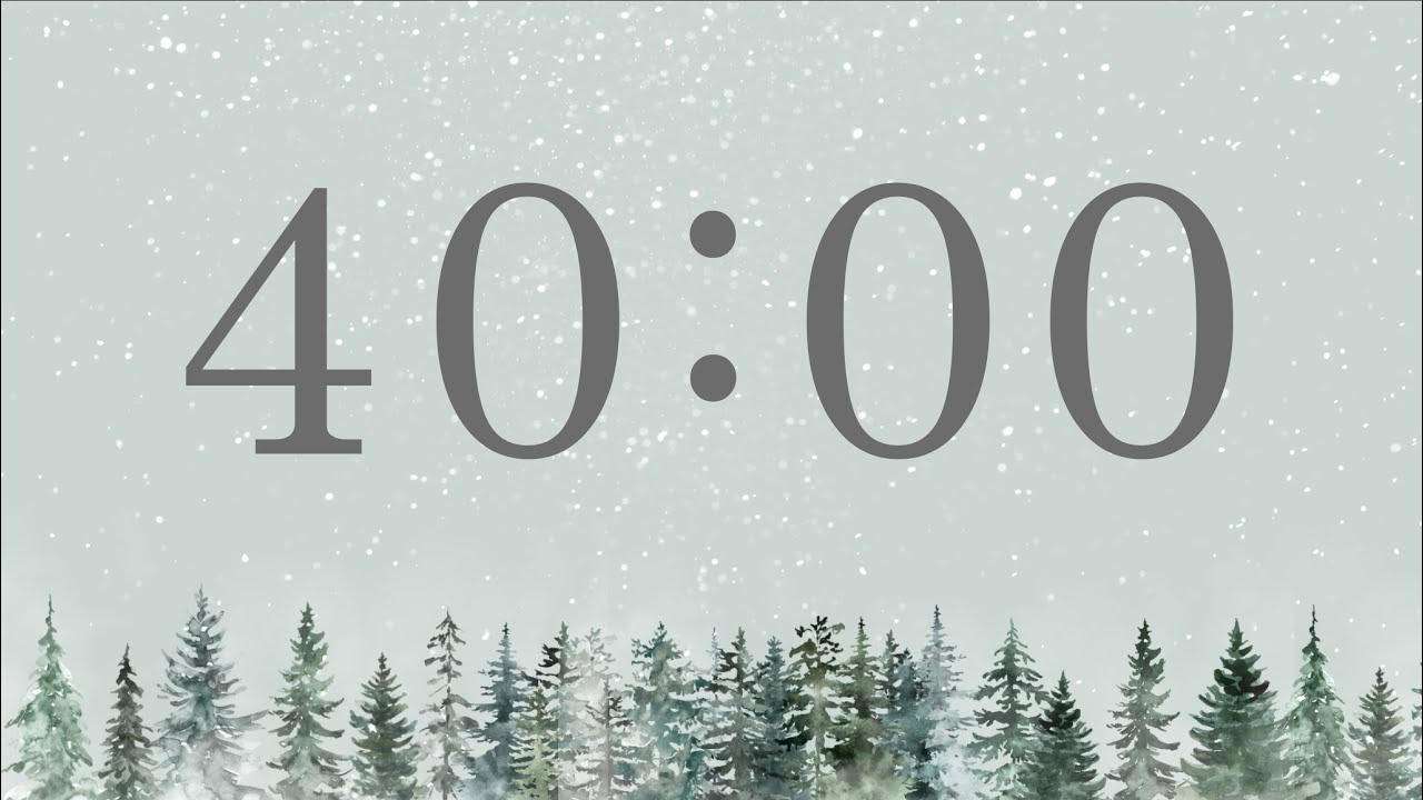 40 Minute Winter Forest Timer (Piano Tones at End)