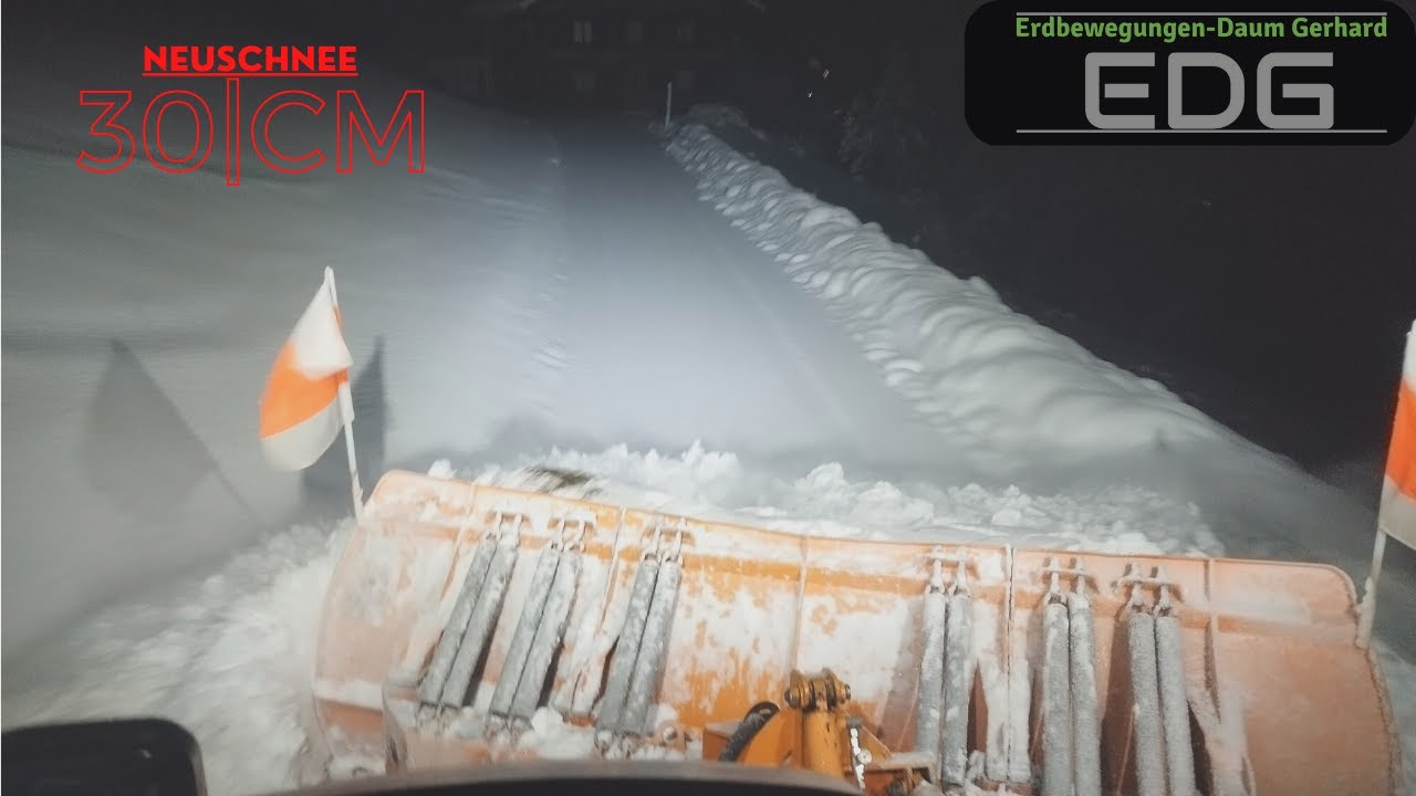 ❄️Teil 2 Neuschnee: 30cm | Schneeräumung 03.02.23❄️Winterdienst mit Unimog U400
