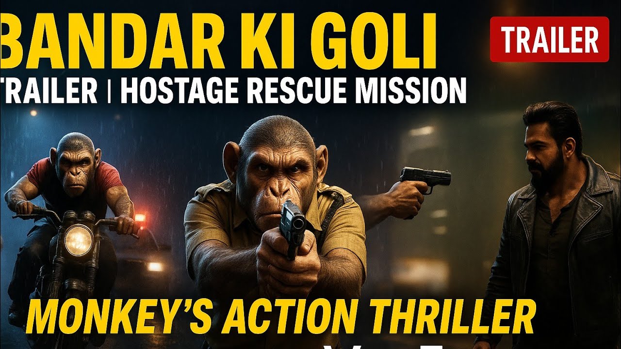 BANDAR KI GOLI: HOSTAGE RESCUE OPERATION TRAILER Video 🔥| Monkey's Thriller  |  Veo 3