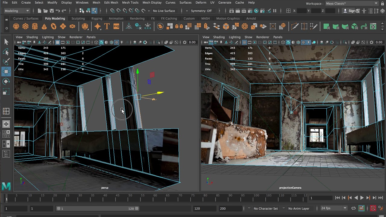 projection mapping in Maya part 2 of 3