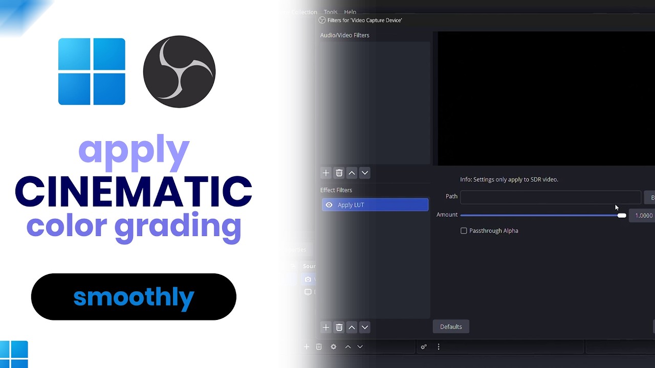 How to Apply Cinematic Color Grading on OBS Live Stream